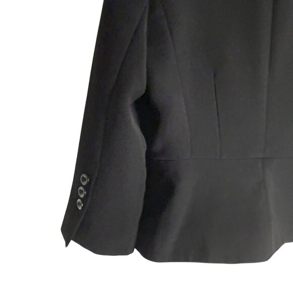 Forever 21 Black Y2K Satin Lapel One Button Tuxedo Blazer Jacket Women’s Small - Picture 6 of 8